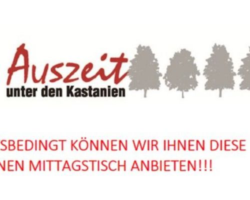 Diese Woche kein Mittagstisch in der Auszeit